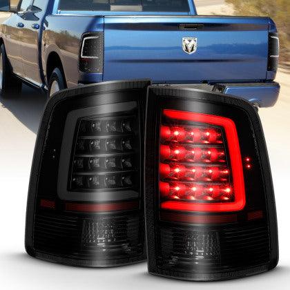 ANZO 2009-2018 Dodge Ram 1500 LED Taillight Plank Style Black w/Smoke Lens - GUMOTORSPORT