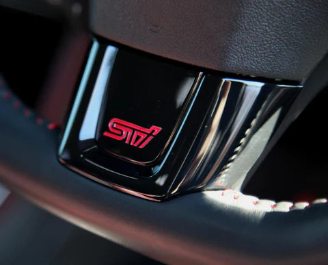 Subaru STI Piano Black Steering Wheel Cover - Subaru 2015+ WRX / STI