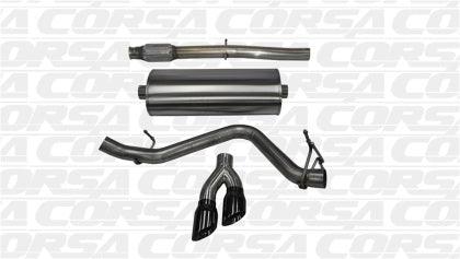 Corsa 2014 - 2018 GMC Sierra/Chevy Silv 1500 Crew Cab/Short Bed 5.3L V8 Black Sport Single Side CB Exhaust - GUMOTORSPORT