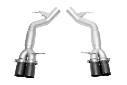 SOUL 12-18 BMW F06 / F12 / F13 M6 Resonated Muffler Bypass Exhaust - 3.5in Strght Cut Satin Blk Tips - GUMOTORSPORT