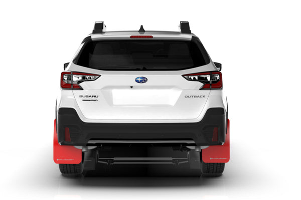 Rally Armor 2020 - 2023 Subaru Outback Red UR Mud Flap w/ White Logo
