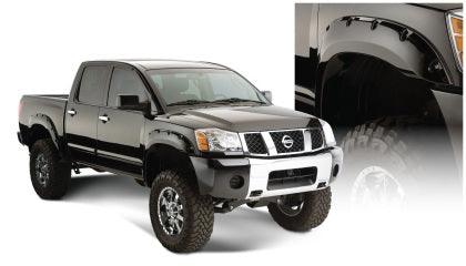 Bushwacker 04-15 Nissan Titan Pocket Style Flares 4pc 67.1/78.9/84/96in - Black - GUMOTORSPORT