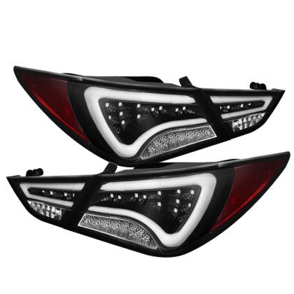Spyder Hyundai Sonata 11-13 LED Tail Lights Light Bar Black ALT-YD-HYSON11-LED-BK - GUMOTORSPORT
