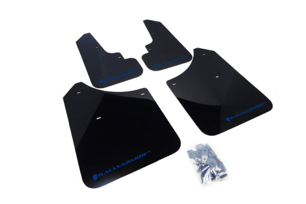 Rally Armor 2003 - 2008 Subaru Forester Black UR Mud Flap w/ Blue Logo