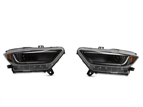 Raxiom 2015 - 2017 Ford Mustang 2018 - 2022 Mustang GT350 LED Headlights- Black Housing (Smoked Lens)