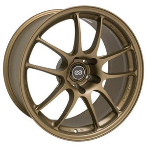 Enkei PF01 18x9.5 5x114.3 15mm Offset 75mm Bore Titanium Gold Wheel - GUMOTORSPORT