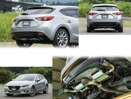 HKS 15+ Mazda 3 2.0L (Hatchback) Legamax Premium Exhaust System - GUMOTORSPORT