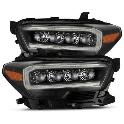 AlphaRex 16-20 Toyota Tacoma NOVA LED Projector Headlights Plank Style Black w/Activation Light - GUMOTORSPORT