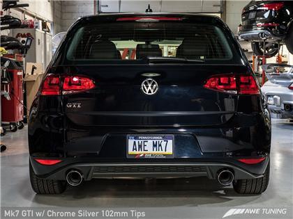 AWE Tuning VW MK7 GTI Track Edition Exhaust - Chrome Silver Tips - GUMOTORSPORT