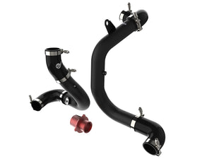 aFe 2015 - 2021 VW GTI / Golf R / Audi S3 / A3 BladeRunner Aluminum Hot and Cold Charge Pipe Kit Black w/ Turbo Muffler Delete