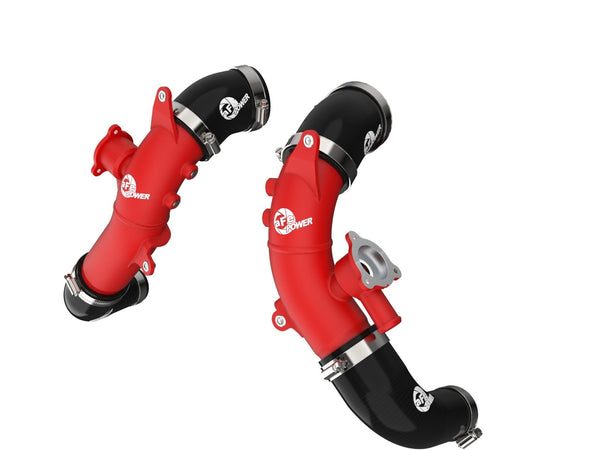 aFe 2022 + Toyota Land Cruiser (J300) V6-3.5L (tt) BladeRunner 2.5in Aluminum Hot Charge Pipe - Red