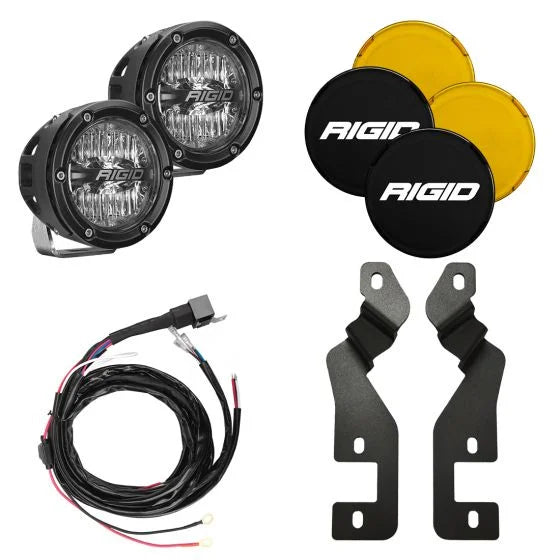 Rigid Industries 2021 Ford Bronco Sport A-Pillar Light Mount Kit (Incl. 4In 360-Series Drive) - GUMOTORSPORT