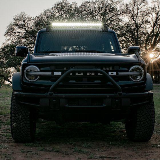Rigid Industries 2021 Ford Bronco Roof Rack Light Kit (Incl. SR spot/flood Combo Bar) - GUMOTORSPORT