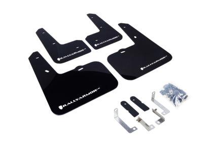 Rally Armor 12-18 Hyundai Veloster UR Black Mud Flap w/ White Logo - GUMOTORSPORT