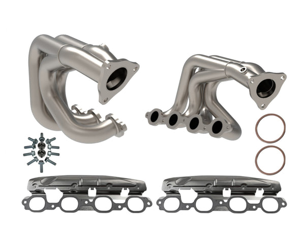 aFe Twisted 304SS Header 2020 + Chevy Corvette (C8) 6.2L V8 - Titanium Ceramic Coated