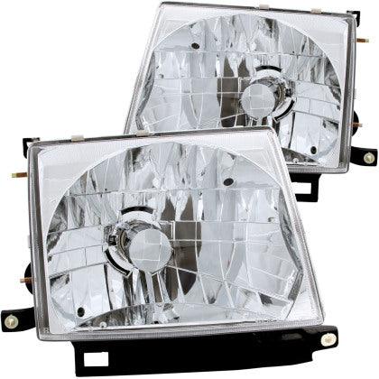 ANZO 1997-2000 Toyota Tacoma Crystal Headlights Chrome - GUMOTORSPORT