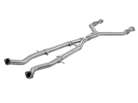 aFe Takeda 2.5in to 3in 304 SS Y-Pipe Exhaust System 2016 - 2022 Infiniti Q50/Q60 V6-3.0L (tt) - GUMOTORSPORT