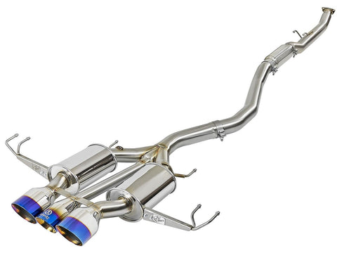 aFe Takeda 3in 304 SS Cat-Back Exhaust w/ Blue Flame Tips 2017+ Honda Civic Type R I4 2.0L (t) - GUMOTORSPORT