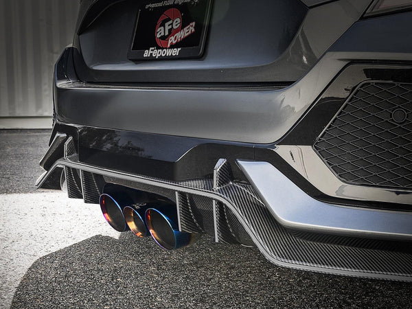 aFe Takeda 3in 304 SS Cat-Back Exhaust w/ Blue Flame Tips 2017+ Honda Civic Type R I4 2.0L (t) - GUMOTORSPORT