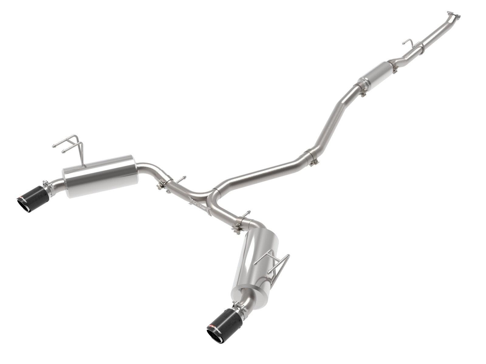 aFe Takeda 2.5in 304 SS Cat-Back Exhaust System w/CF Tips 2022 + Honda Civic L4-1.5L (t) - GUMOTORSPORT