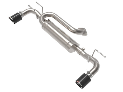 aFe 2019 - 2023 Mazda 3 L4 2.5L Takeda 3in to 2-1/2in 304 SS Axle-Back Exhaust w/ Carbon Fiber Tip