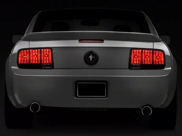 Raxiom 2005 - 2009 Ford Mustang Tail Lights- Black Housing (Smoked Lens)