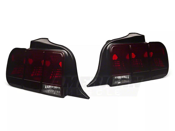 Raxiom 2005 - 2009 Ford Mustang Tail Lights- Black Housing (Smoked Lens)