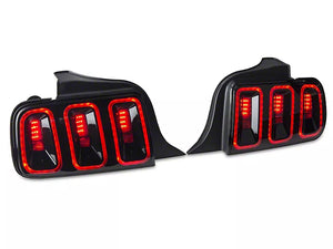 Raxiom 2005 - 2009 Ford Mustang Gen5 Tail Lights- Black Housing (Smoked Lens)