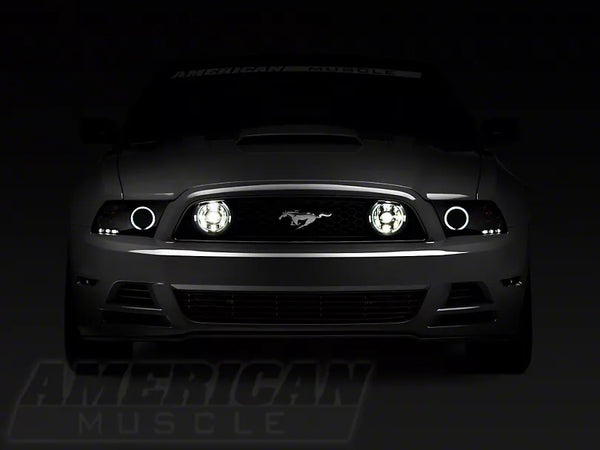 Raxiom 2013 - 2014 Ford Mustang GT CCFL Halo Fog Lights (Smoked)