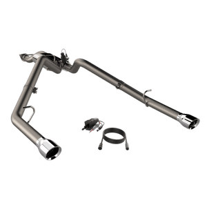 QTP 2019 + Ram 1500 CC/SB 5.7L Screamer 304 SS Cat Back Exhaust Split Rear Exit w/3in Tips - GUMOTORSPORT