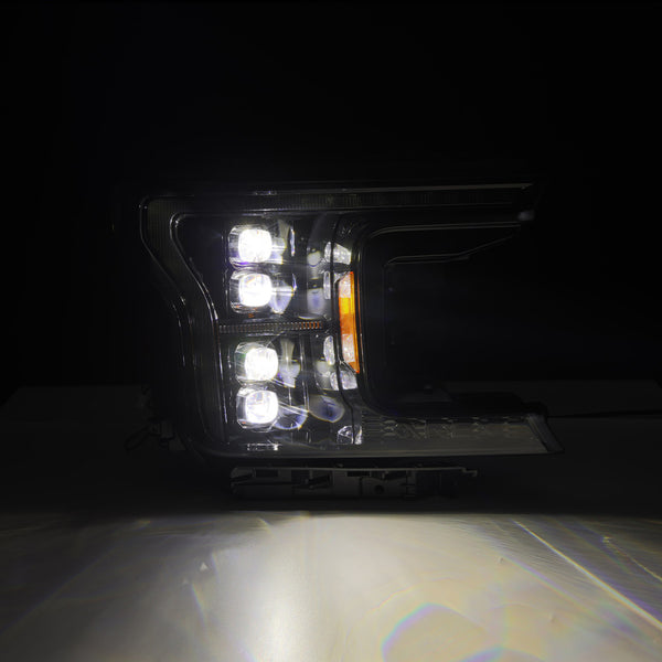 AlphaRex 2018 - 2020 Ford F150 NOVA-Series (14th Gen G2 Style) LED Projector Headlights Alpha-Black