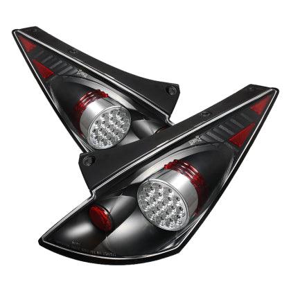 Spyder Nissan 350Z 03-05 LED Tail Lights Black ALT-YD-N350Z02-LED-BK - GUMOTORSPORT