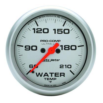 Autometer Ultra-Lite 66.7mm Full Sweep Electronic 60-210 Degree F Water Temperature Gauge - GUMOTORSPORT