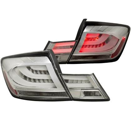 ANZO 2013-2015 Honda Civic (excludes hybrid) LED Taillights Chrome - GUMOTORSPORT