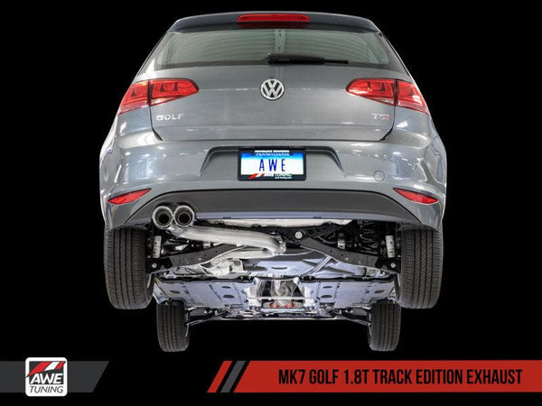 AWE Tuning VW MK7 Golf 1.8T Track Edition Exhaust With Chrome Silver Tips (90mm) - GUMOTORSPORT