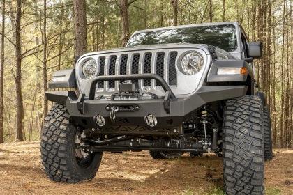 Rugged Ridge HD Bumper Full Width Front 07-18 Jeep Wrangler JK 18-20 Jeep Wrangler JL 2020 JT - GUMOTORSPORT