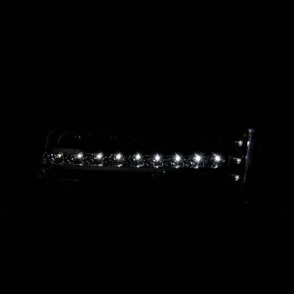 ANZO 2003-2006 Chevrolet Silverado 1500 LED Parking Lights Black w/ Amber Reflector - GUMOTORSPORT