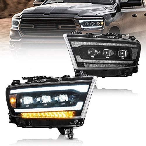 VLAND LED Sequential Headlights Compatible with 2019 2020 2021 Dodge Ram 1500 Tradesman, Bighorn, Laramie, Rebel( Does not FIT Classic and TRX) - GUMOTORSPORT