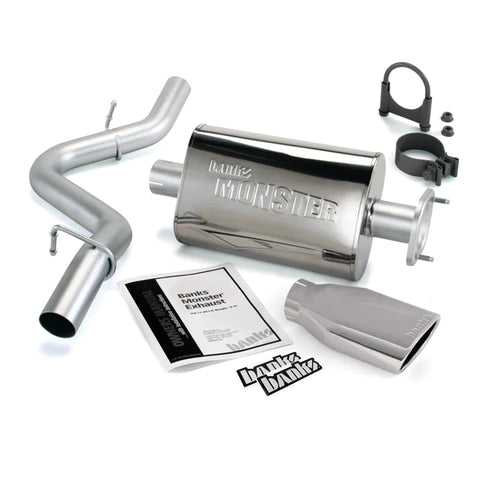 Banks Power 2004 - 2006 Jeep 4.0L Wrangler Unlimited Monster Exhaust Sys - SS Single Exhaust w/ Chrome Tip