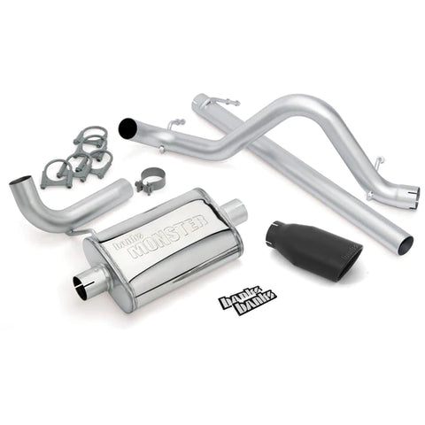 Banks Power 2007 - 2011 Jeep 3.8L Wrangler - 2dr Monster Exhaust System - SS Single Exhaust w/ Black Tip