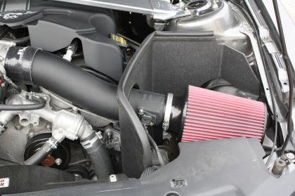 JLT 11-14 Ford Mustang V6 Black Textured Cold Air Intake Kit w/Red Filter - GUMOTORSPORT