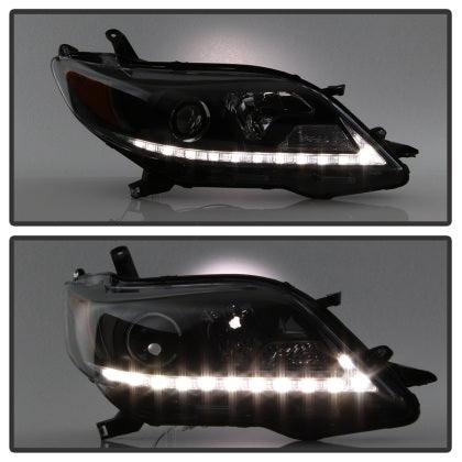 Spyder Toyota Sienna 2011-2014 Projector Headlights - DRL LED - Black PRO-YD-TSEN11-DRL-BK - GUMOTORSPORT