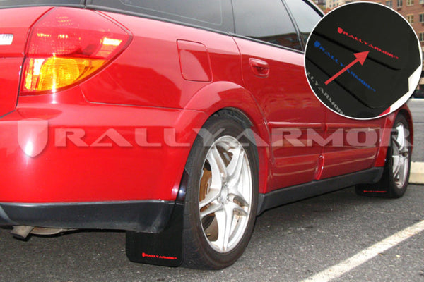Rally Armor  2005 - 2009 Subaru Legacy GT / Outback Black UR Mud Flap w/ Red Logo