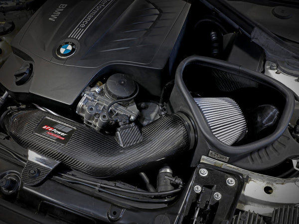 aFe Track Series Carbon Fiber Intake w/Pro DRY S Filter BMW 335i / 435i / M135i / M2 / M235i N55