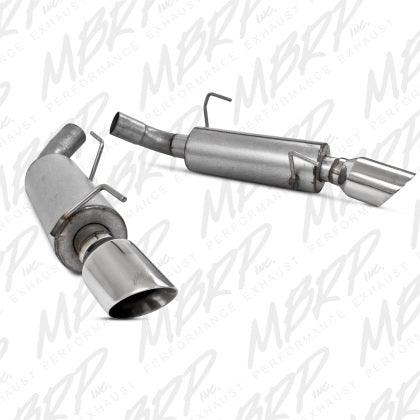 MBRP 2.5" Dual Mufflers Axle Back, Split Rear, AL, Ford Mustang GT 4.6L 2005 - 2010, GT500 2007 - 2010 - GUMOTORSPORT