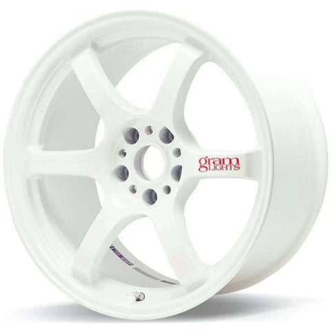 Gram Lights 57DR 18x9.5 +38 5x114.3 Ceramic Pearl White Wheel