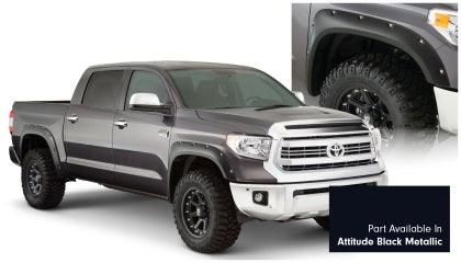 Bushwacker 16-18 Toyota Tundra Fleetside Pocket Style Flares 4pc - Midnight Black - GUMOTORSPORT