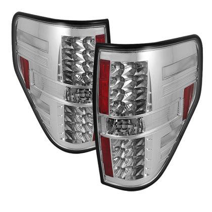 Spyder Ford F150 09-14 LED Tail Lights Chrome ALT-YD-FF15009-LED-C - GUMOTORSPORT