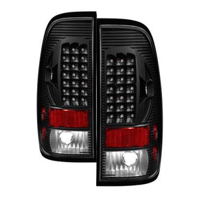 Xtune Ford F150 Styleside 97-03 / F250/350/450/550 99-07 LED Tail Lights Black ALT-ON-FF15097-LED-BK - GUMOTORSPORT