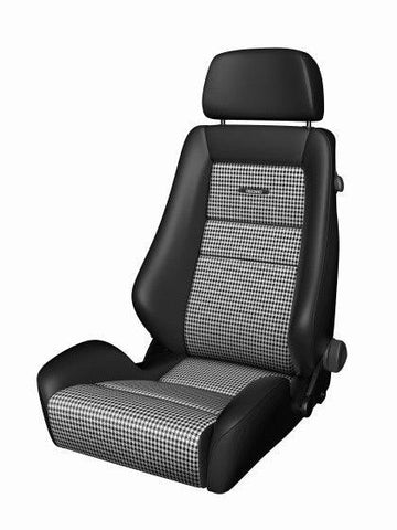 Recaro Classic LX Seat - Black Leather/Pepita Fabric - GUMOTORSPORT